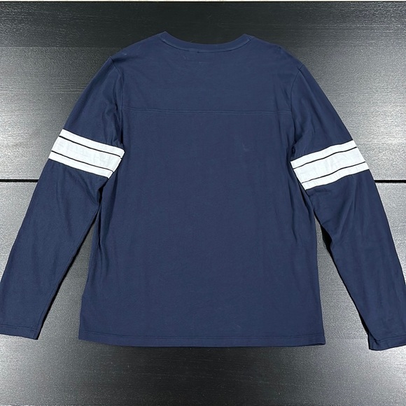 Harley-Davidson Men's Distressed Skull Varsity Style Long Sleeve Tee Shirt - L - Picture 3 of 7